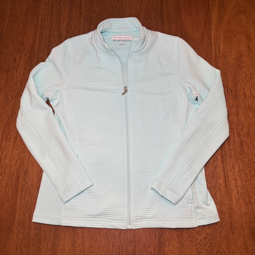 Pebble Beach Dry-Luxe Womens M Mint Full Zip Golf Performance Jacket